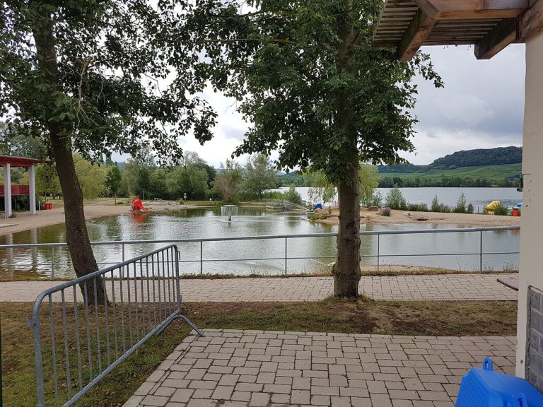 La zone de baignade du Baggerweier de Remerschen (Schengen), Luxembourg