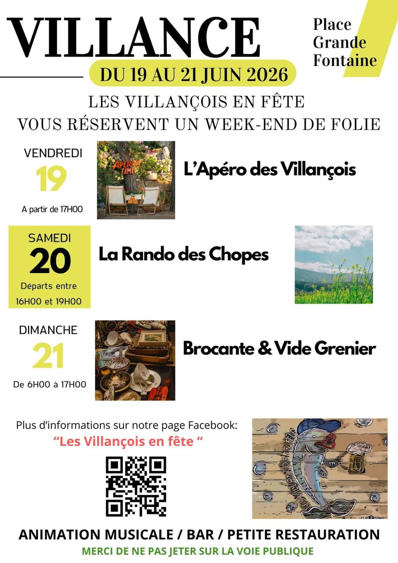 Affiche officielle Fête de village 2026