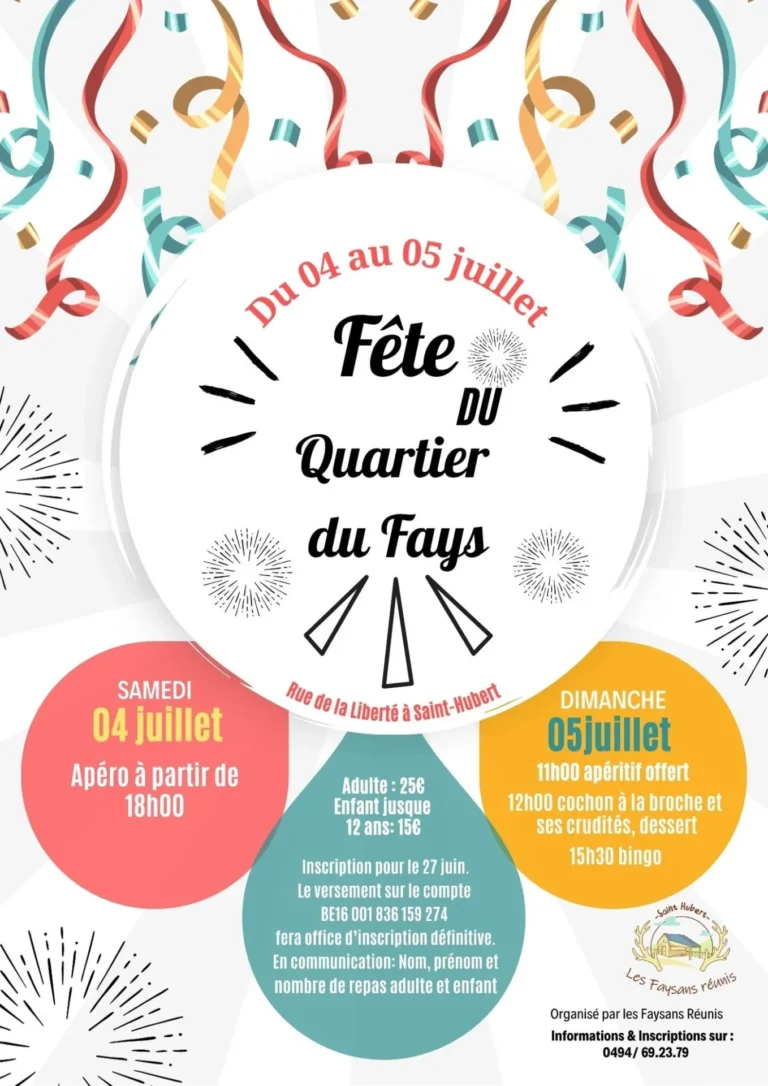 Saint-Hubert > Fête > Fête du Quartier du Fays