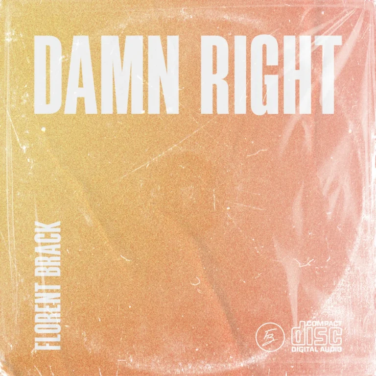 Pochette du single « Damn Right » de Florent Brack (2026)