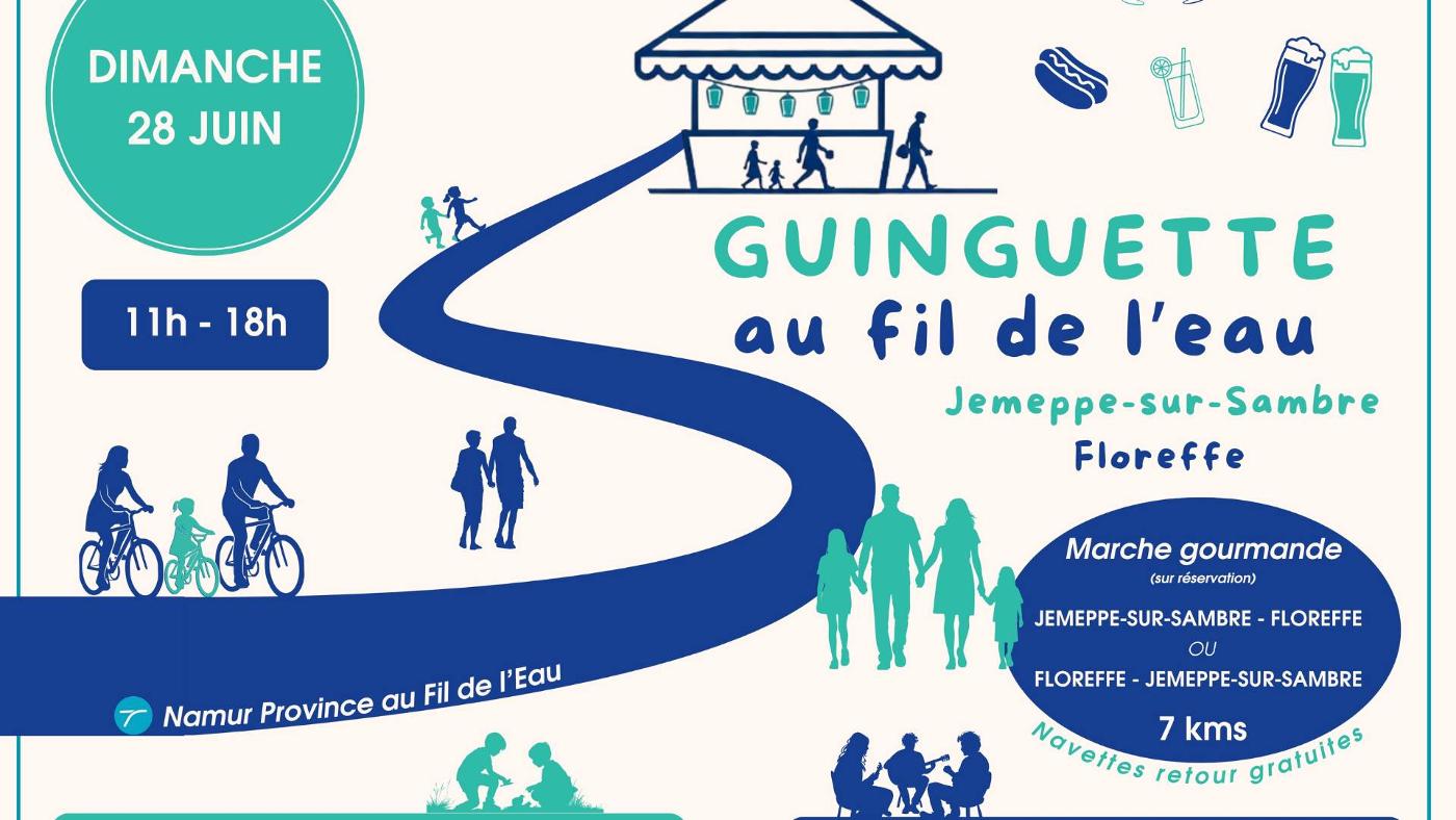 Affiche officielle Guinguette au fil de l'eau entre Jemeppe et Floreffe 2026