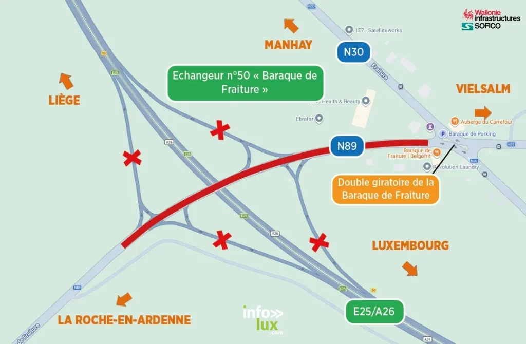 D’importants travaux sur la N89 à la Baraque de Fraiture