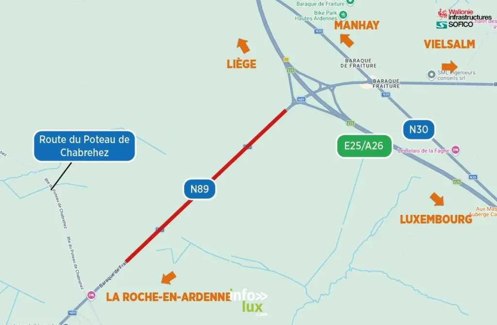 D’importants travaux sur la N89 à la Baraque de Fraiture