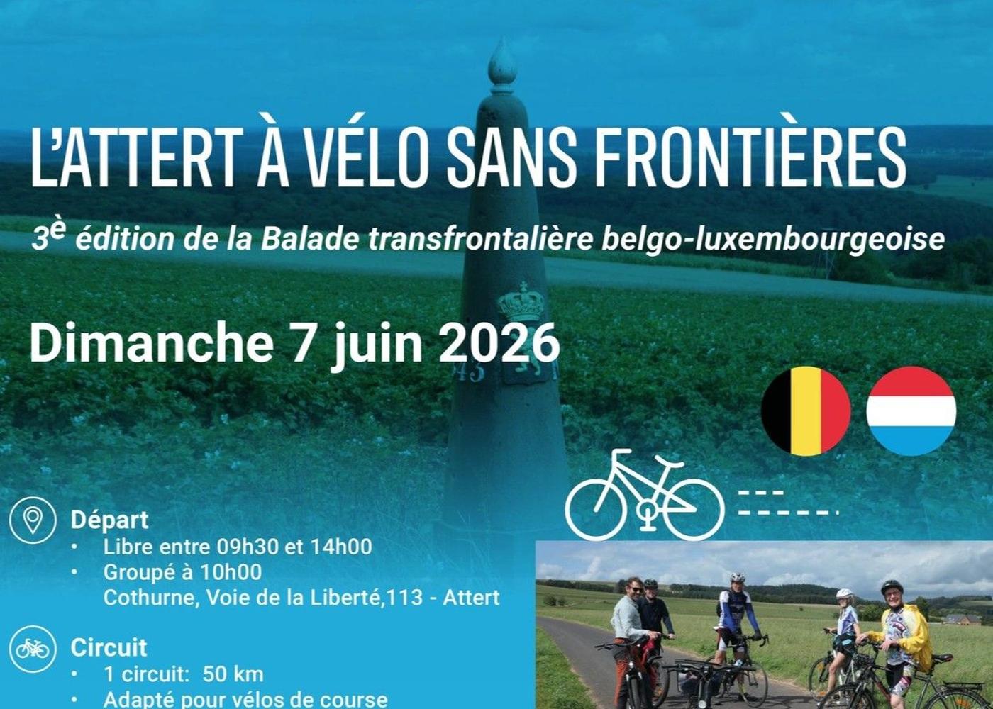 Attert > Balade > L’Attert à vélo sans frontières — 3ème édition 2026
