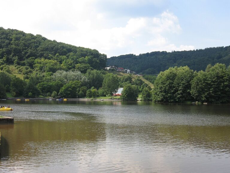 Pédalos sur le lac d'Echternach, aux portes du Mullerthal (Luxembourg)