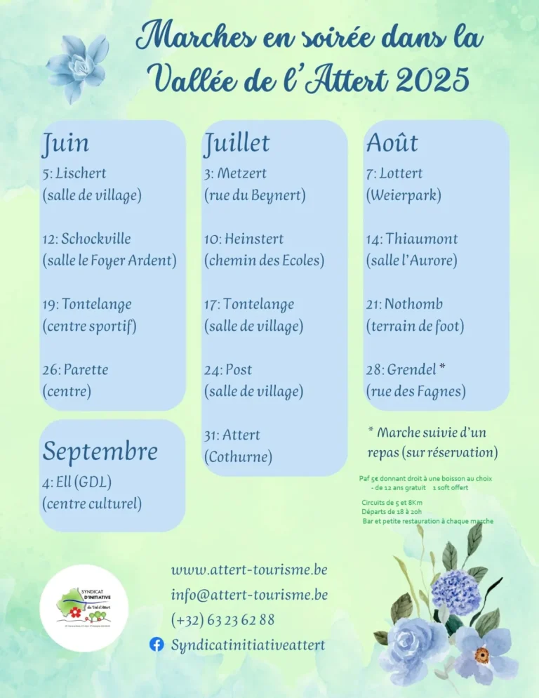 Attert > Balade > Marches et courses en soirée 08.2026