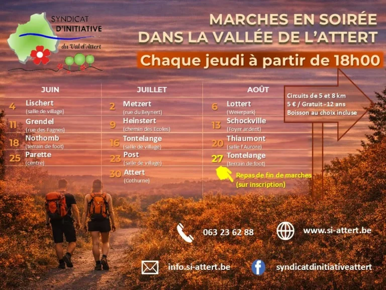 Attert > Balade > Marches et courses en soirée 2026