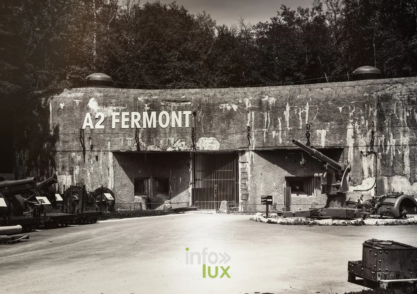 Entrée A2 de l'ouvrage de Fermont, gros ouvrage d'artillerie de la Ligne Maginot en Meurthe-et-Moselle