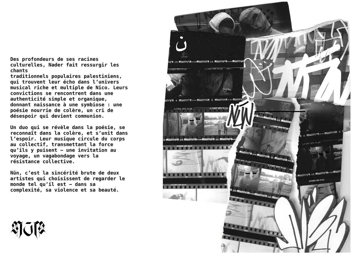 NUN, univers visuel noir et blanc, rap punk electronique