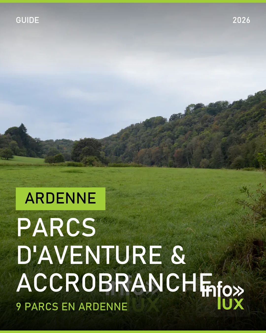 Parcours accrobranche dans les arbres en Ardenne, province de Luxembourg