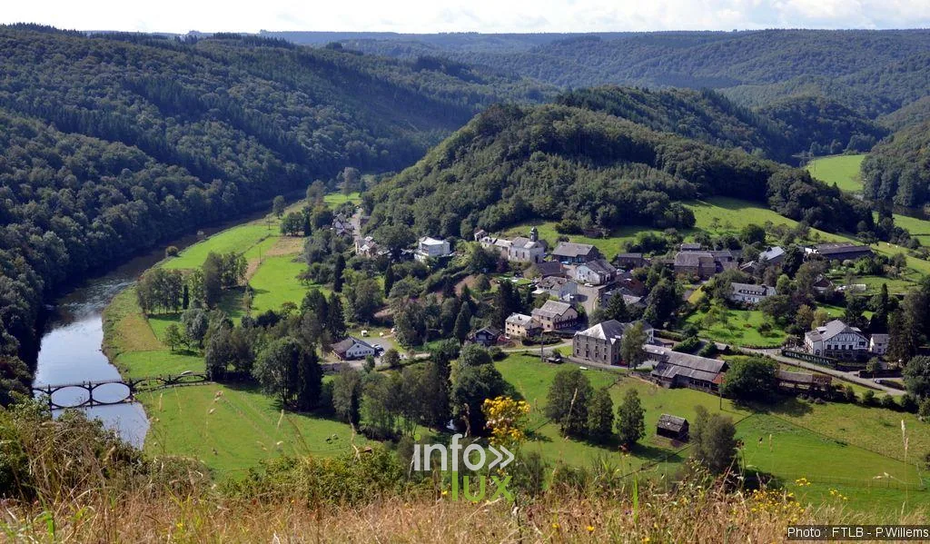 Les crêtes boisées au-dessus de la Semois à Rochehaut