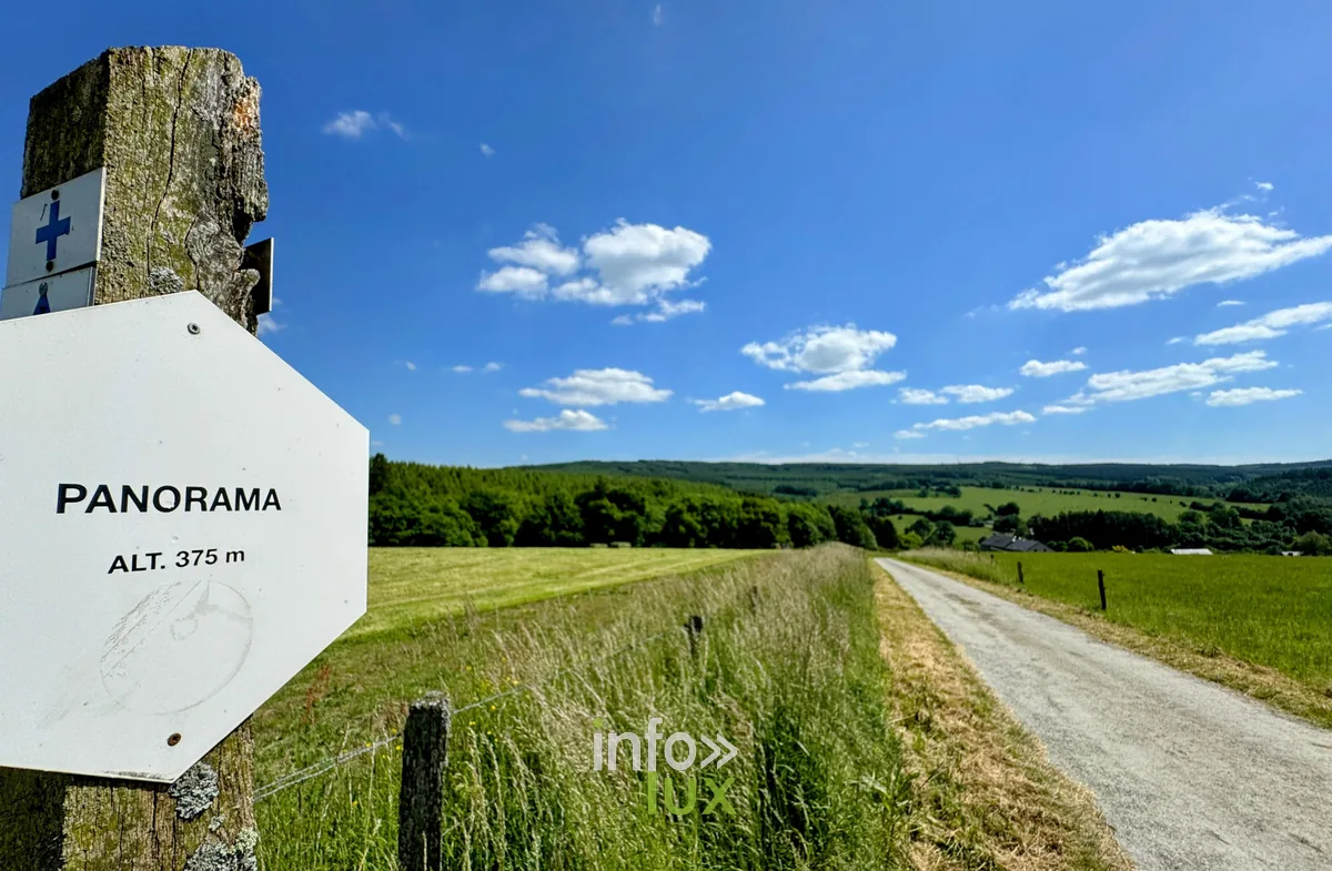 Paysage de Famenne-Ardenne depuis le Panorama entre Cens et Wyompont