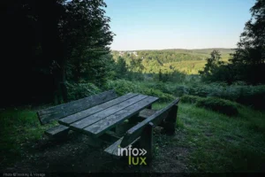 Panorama sur la vallée de la Semois depuis la Roche du Corbeau à Chiny
