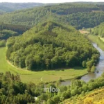 La boucle de la Semois vue du Tombeau du Géant à Botassart (Bouillon)