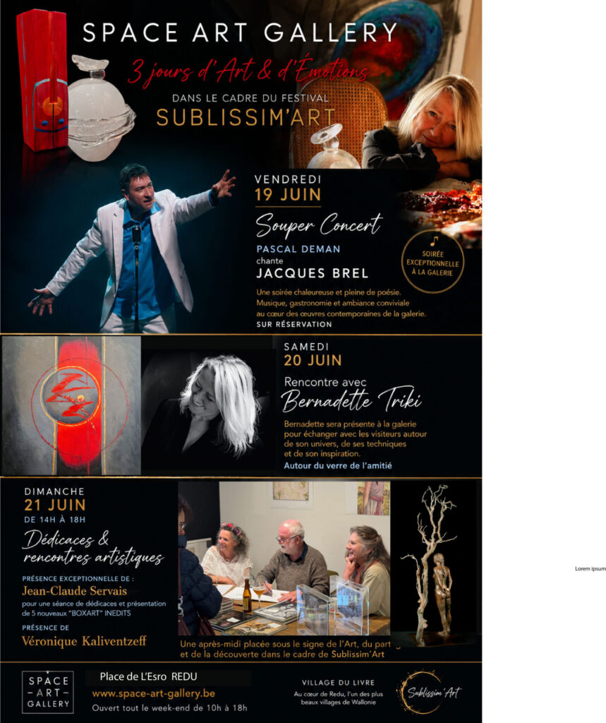 REDU > Concert, expo, dédicaces > WE Sublissim'ART SPACE ART GALLERY - affiche