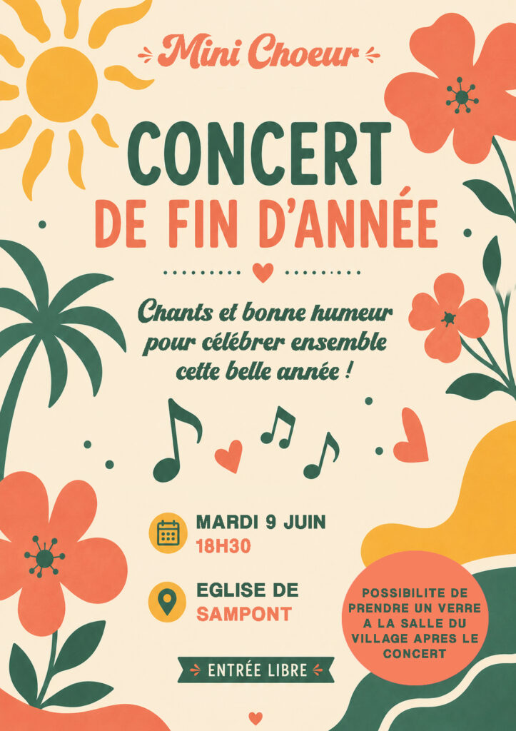 Sampont > Concert > Concert de Mini Choeur - affiche