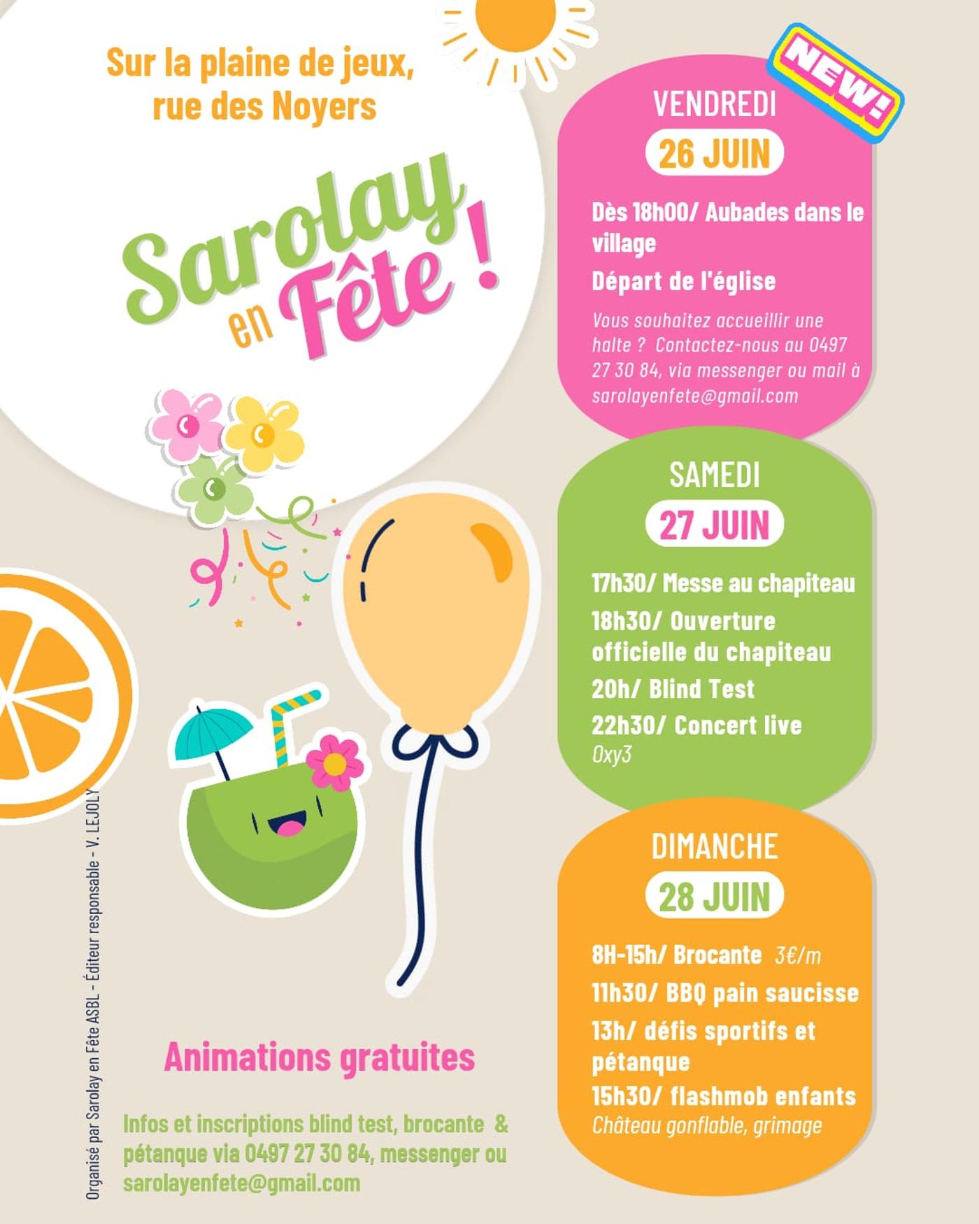 Affiche officielle Sarolay en fête 2026