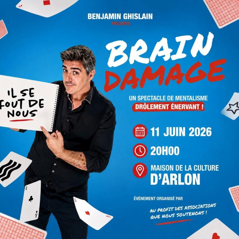 Arlon > Spectacle > Spectacle — Benjamin Ghislain présente « Brain Damage » 2026