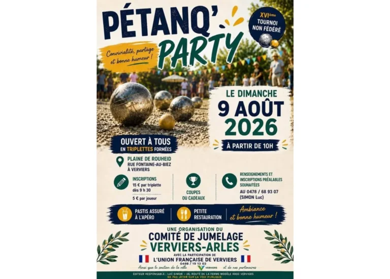 Verviers > Animation > Tournoi amical de pétanque