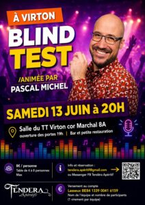 Virton > Blind test animé par Pascal Michel > Blind test Virton - affiche