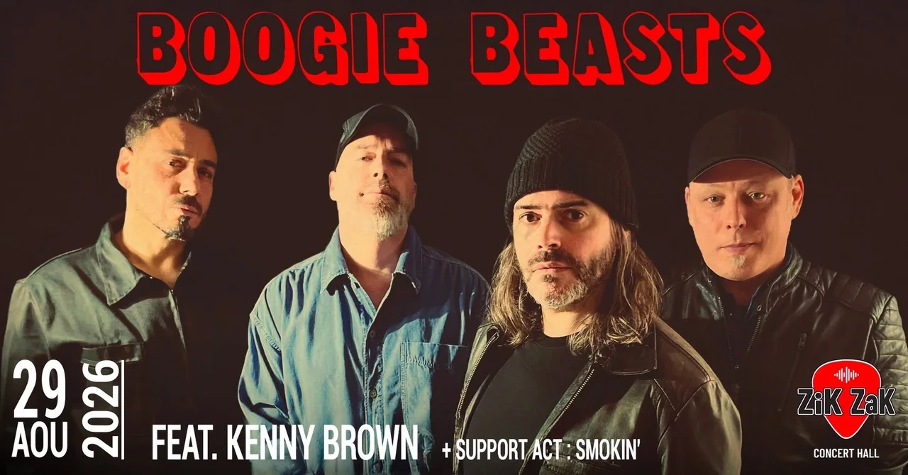 Boogie Beasts feat. Kenny Brown (BE/USA) + Smokin'! — Zik-Zak (Ittre), Samedi 29 août 2026