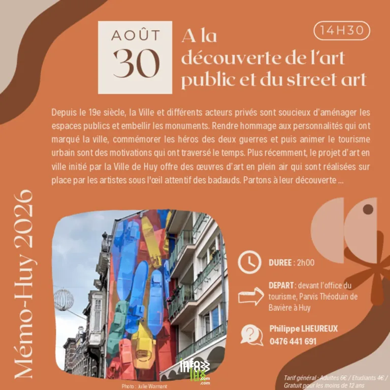 Huy > Sortie > A la découverte de l’art public et du street art 2026