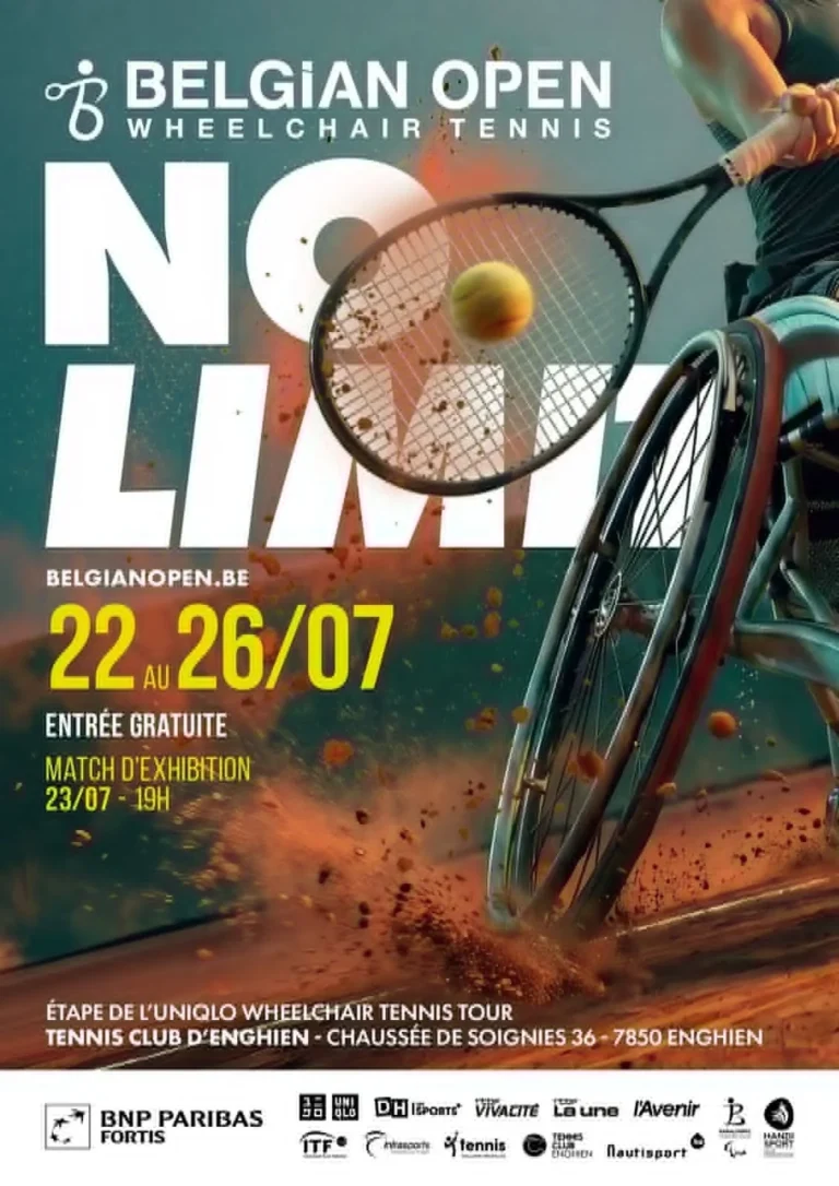 Affiche du Belgian Open 2026, tennis en fauteuil roulant au Tennis Club d Enghien