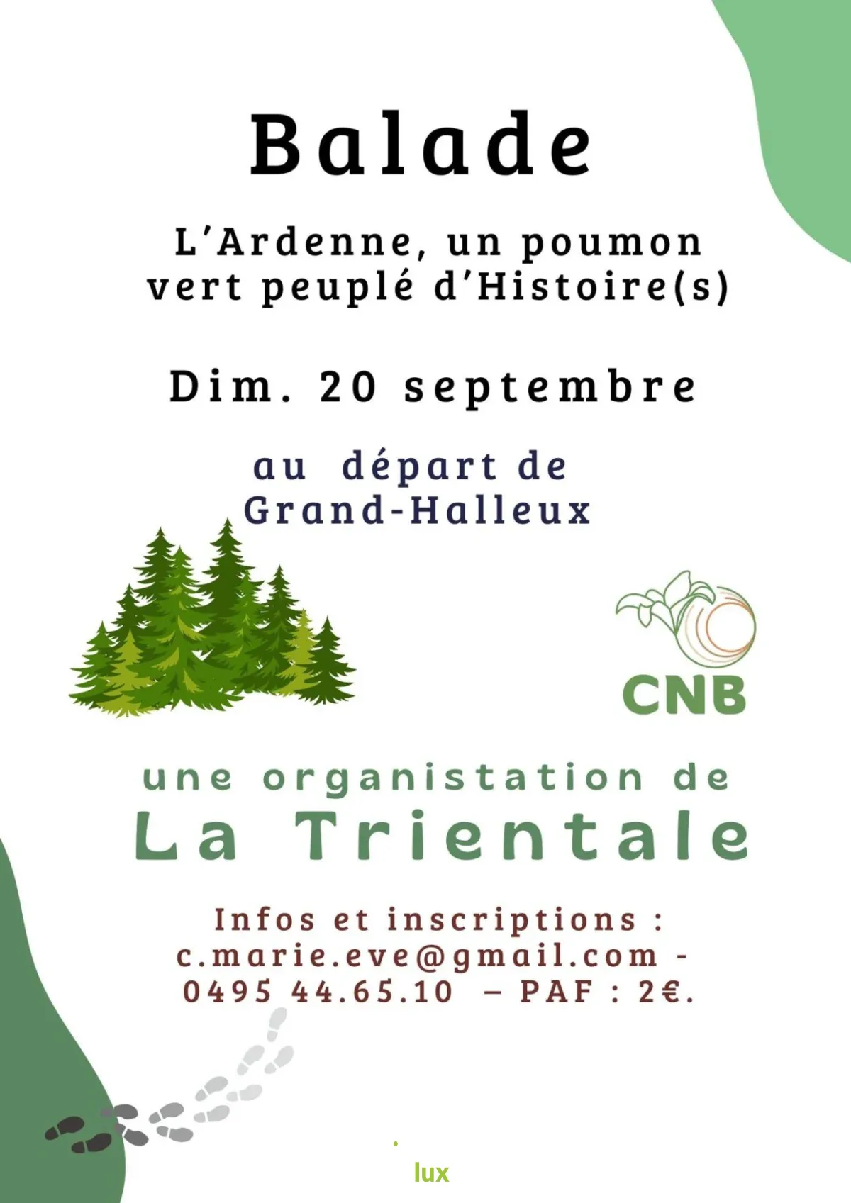 Affiche officielle Balade guidée à Grand-Halleux 2026