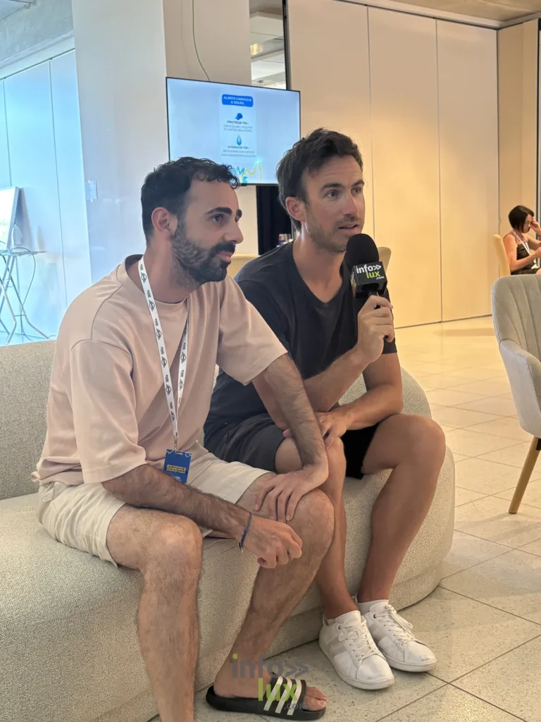 Boulevard des Airs en interview au micro d'Info-lux