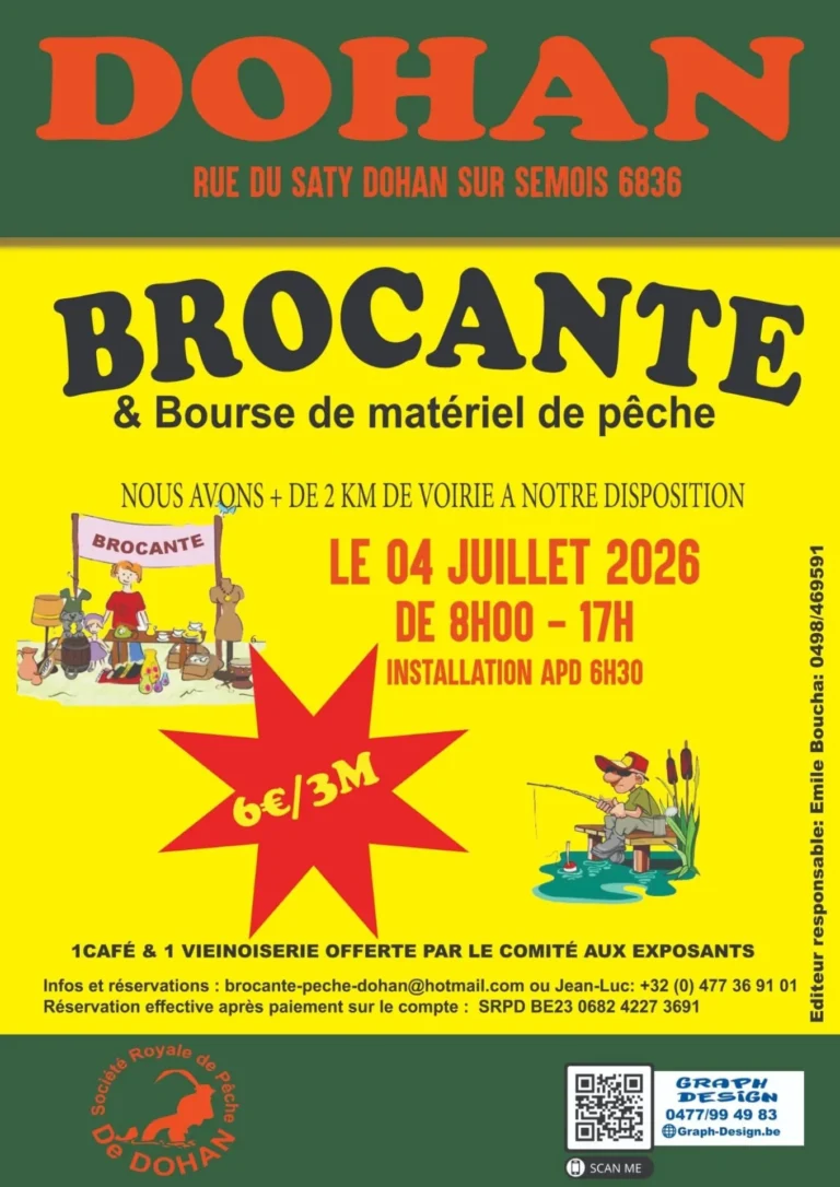 Bouillon > Brocante > Bourse De Matériel de Pêche et Brocante de Dohan