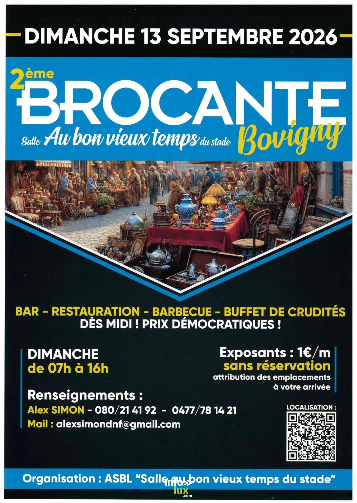 Affiche officielle Brocante à Bovigny 2026