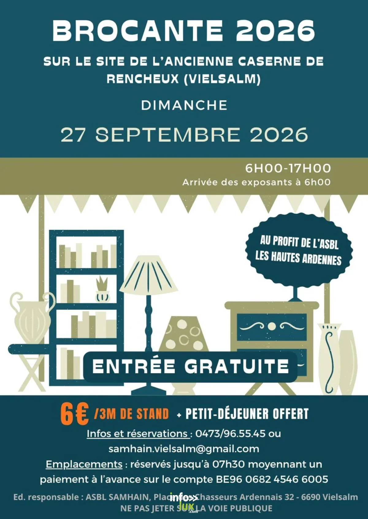 Affiche officielle Brocante à Rencheux 2026