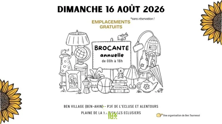 Huy > Brocante > Brocante annuelle de Ben Tournesol 2026