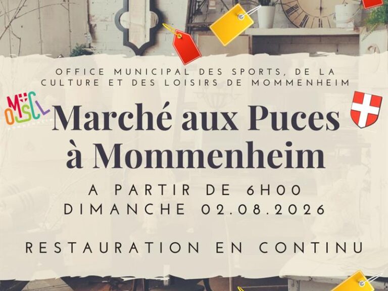 Brocante à Mommenheim le 2 août 2026 — Marché aux puces