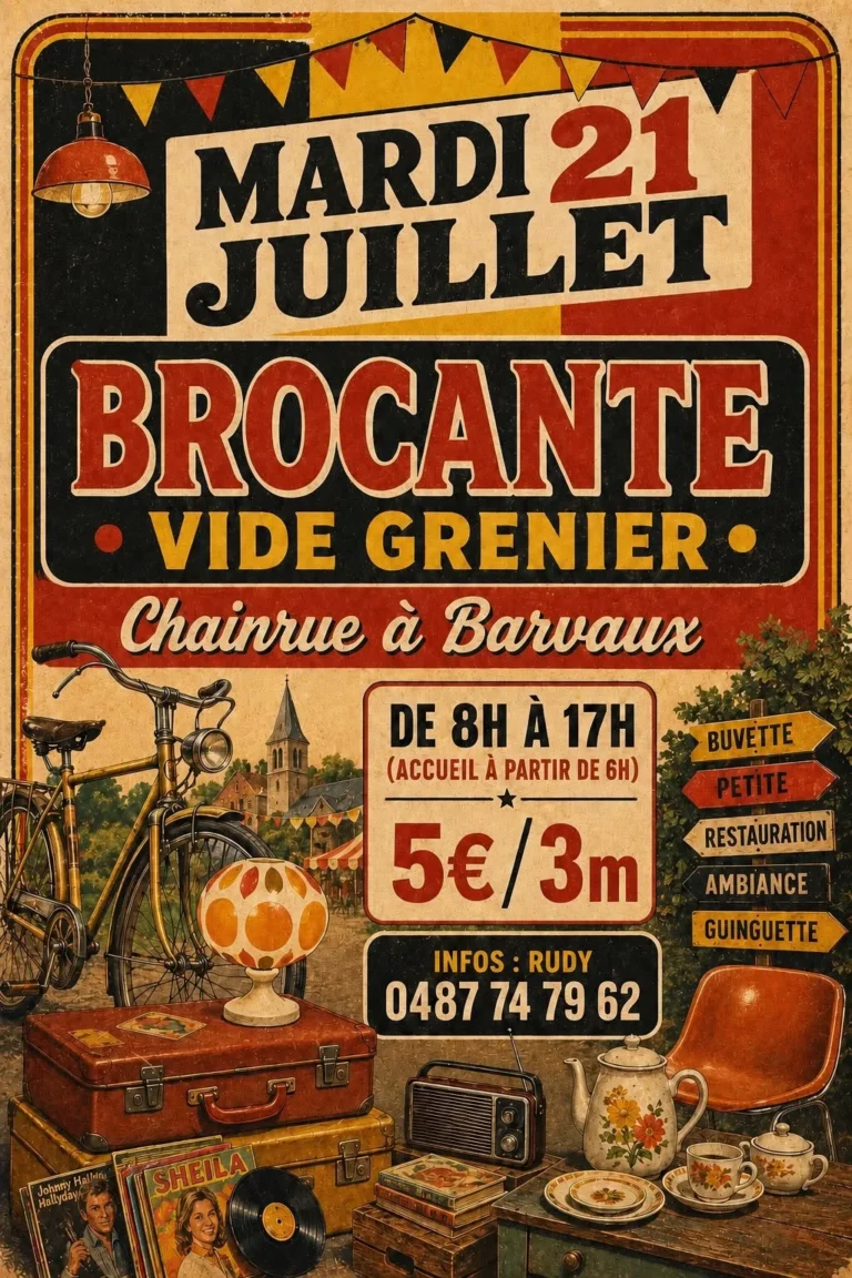 Brocante solidaire de la Voie Michel à Durbuy