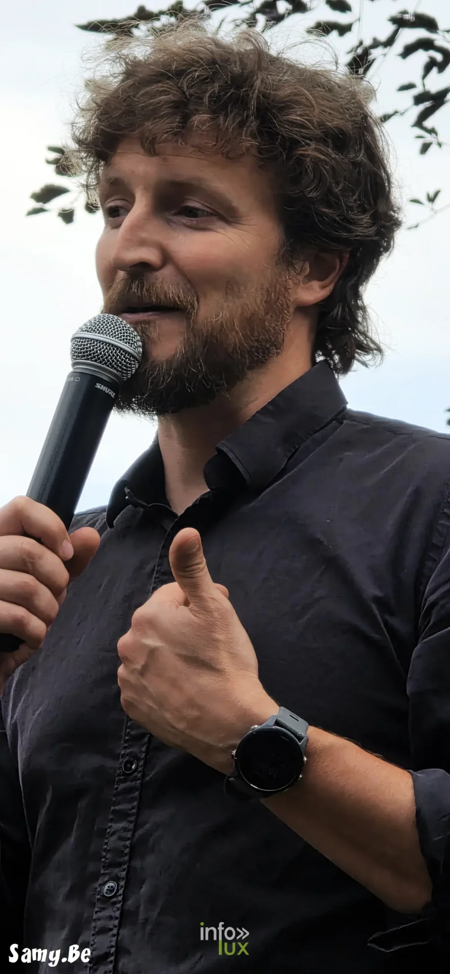 L'humoriste Denis Richir à la Caravane du Rire, au Parc de Jemappes