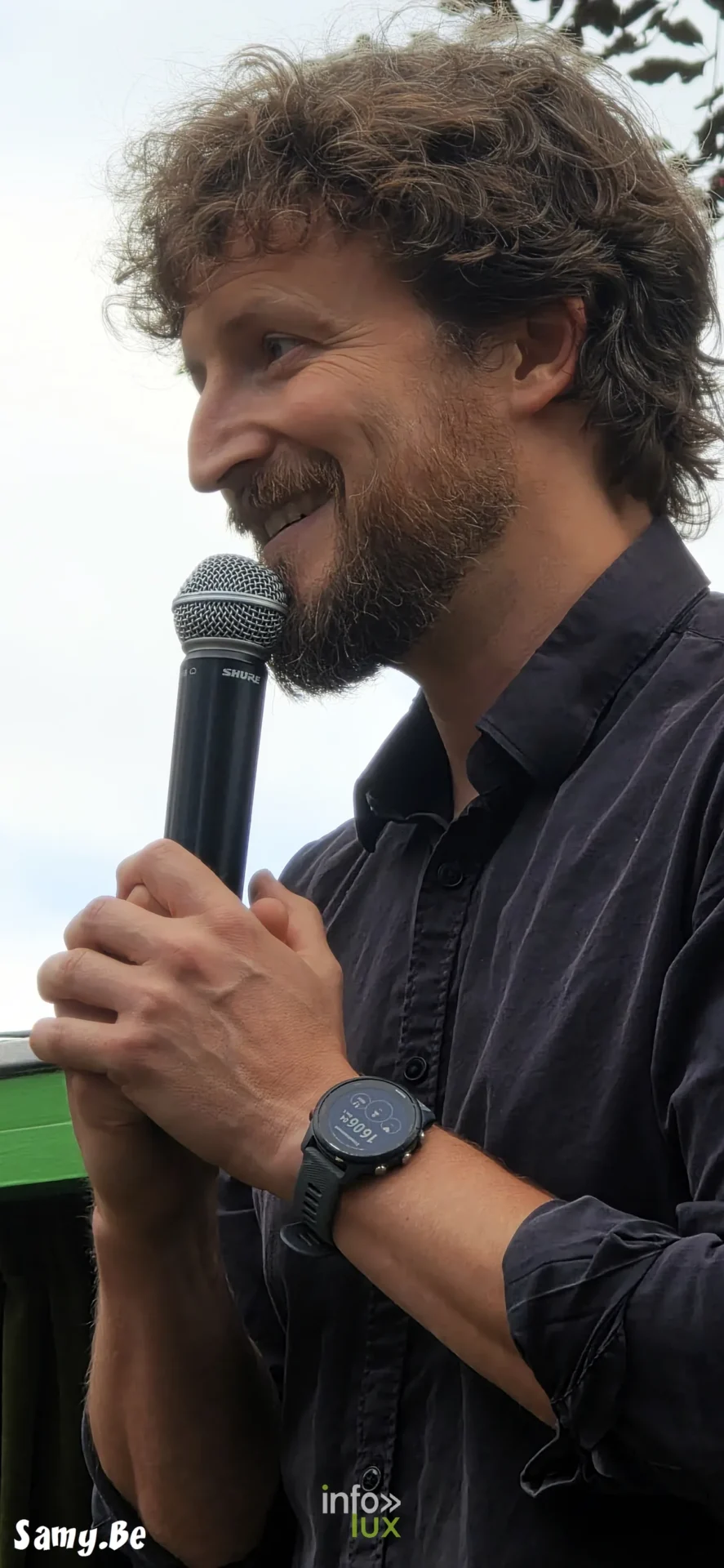L'humoriste Denis Richir à la Caravane du Rire, au Parc de Jemappes