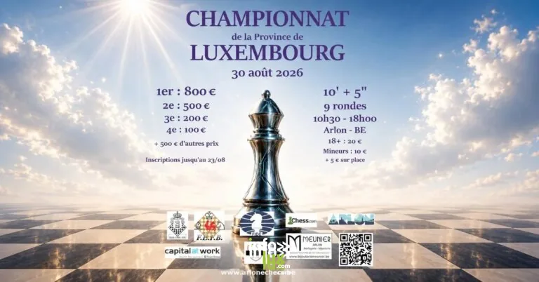 Championnat d'échec de la Province de Luxembourg 2026
