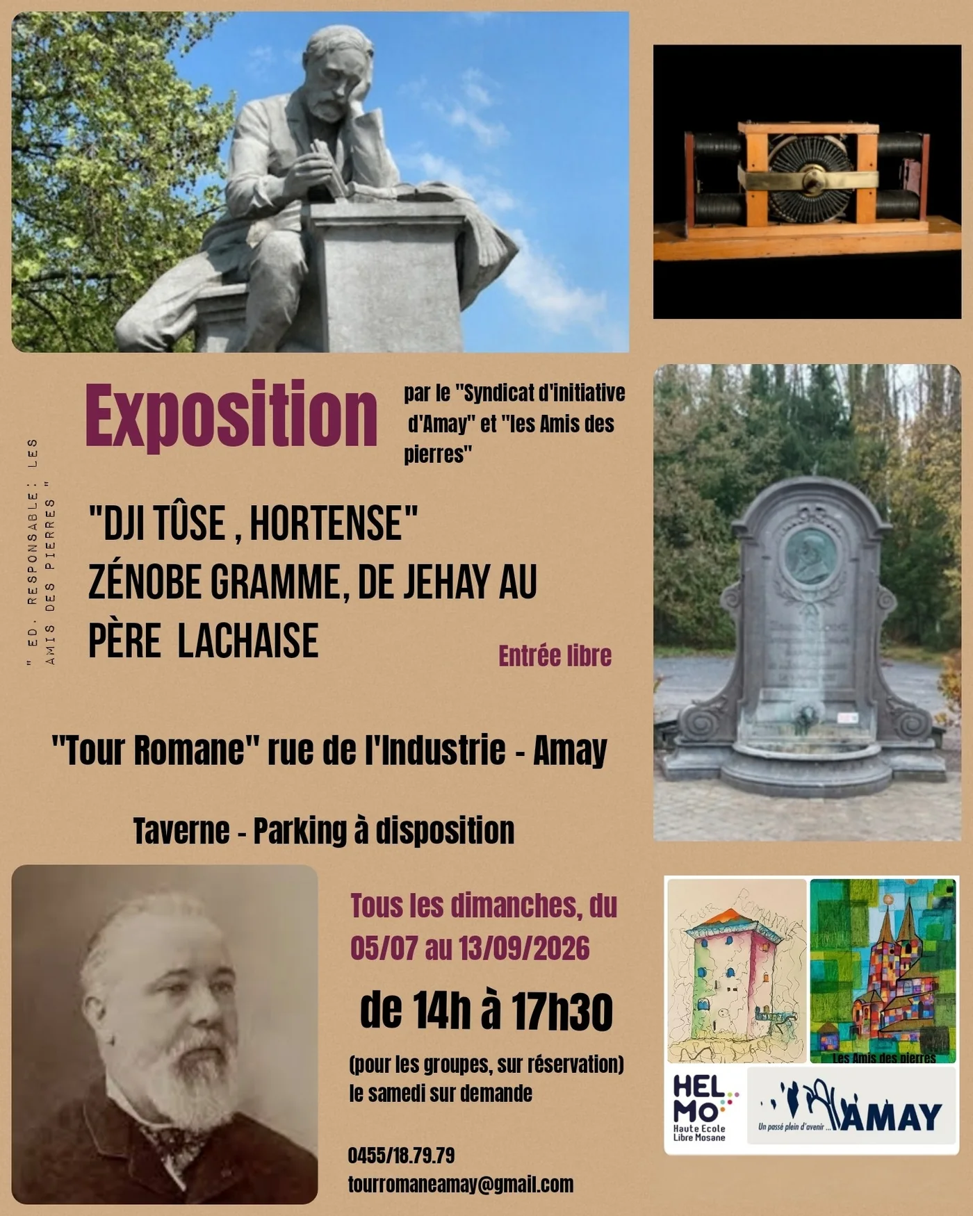 Amay > Exposition > “Dji Tûse, Hortense” Zénobe Gramme, de Jehay au Père-Lachaise