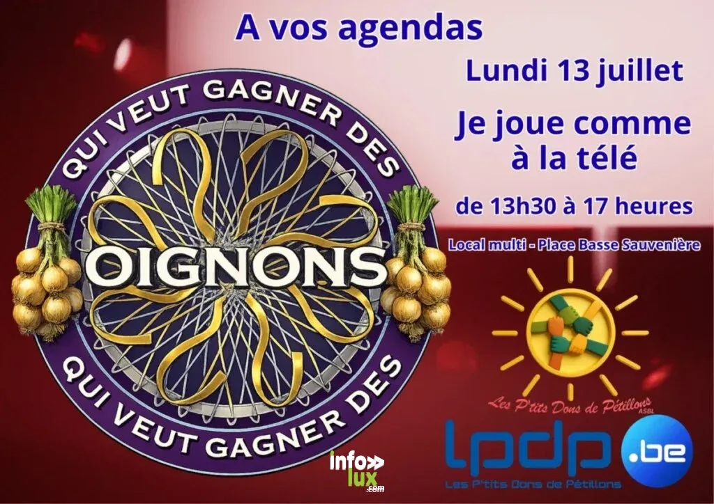 Durbuy > Après midi jeux > Qui veut gagner des oignons ? - affiche