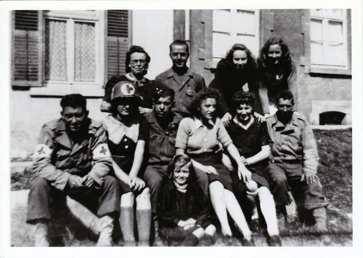 Scène de la libération d’Ethe par les soldats américains de la 28e division en septembre 1944