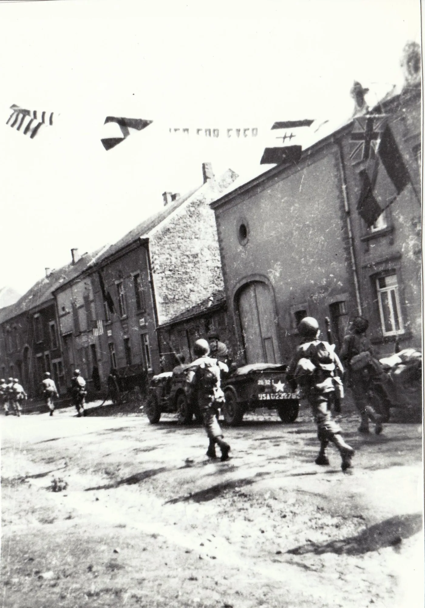 Soldat américain de la 28e division d’infanterie à Ethe lors de la libération de 1944