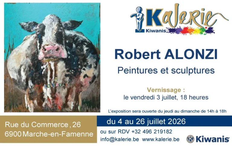 Exposition (peintures): Robert Alonzi à Marche-en-Famenne (Fête Nationale du 21 juillet)