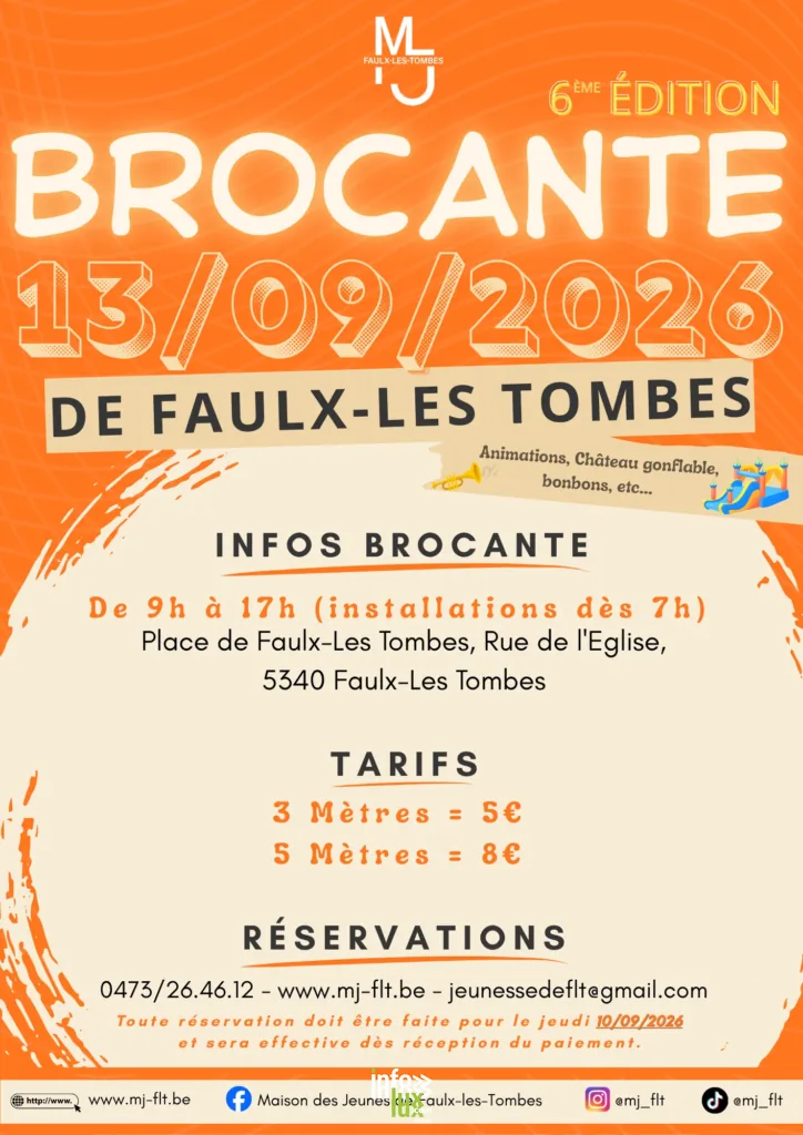 Faulx-les-Tombes > Brocante > Brocante de Faulx-les-Tombes - affiche