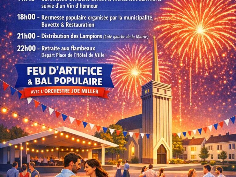 Feu d’artifice à Aumetz le 14 juillet 2026