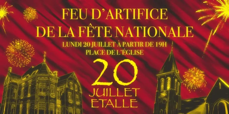 Feu d'artifice de la fête nationale à Etalle