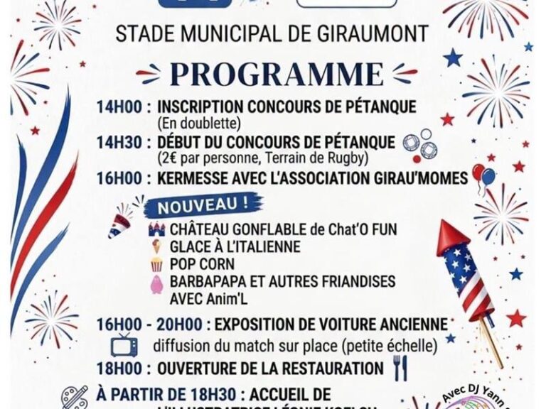 Feu d’artifice à Giraumont le 14 juillet 2026