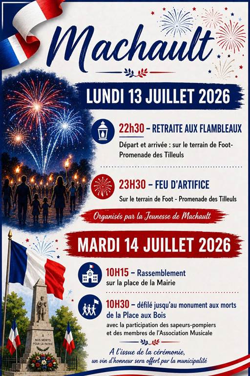 14 juillet 2026 en Champagne-Ardenne : feux d’artifice et bals