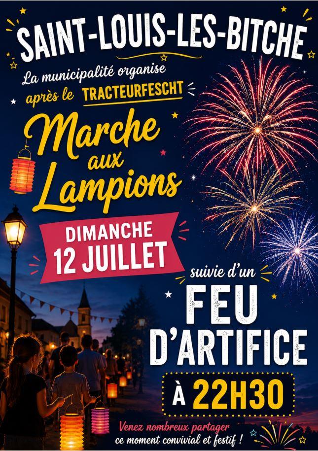 Feu d’artifice à Saint-Louis-lès-Bitche le 12 juillet 2026