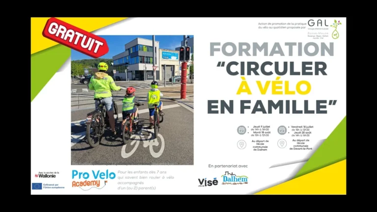 Formation "Circuler à vélo en famille" à Herve